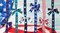 Patriotic Grosgrain Ribbon, 8 Pack (3/8 Inch x 3 Yards Each), American Flag Ribbon, USA Stars Stripes Heart Pattern Ribbons for 4th of July
